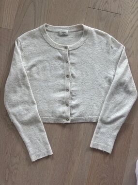 Wilfred Cropped mixed blend cardigan sweater